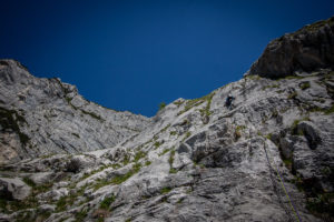Die Mountain Dudes klettern über die Südostschulter zum kleinen Ödstein